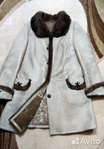 Дубленка натуральная, воротник и отделка норка Дубленка натуральная, воротник и отделка норка