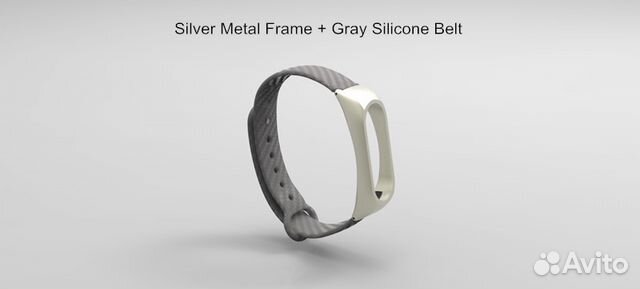 Ремешок mi band 2 карбон металл серый