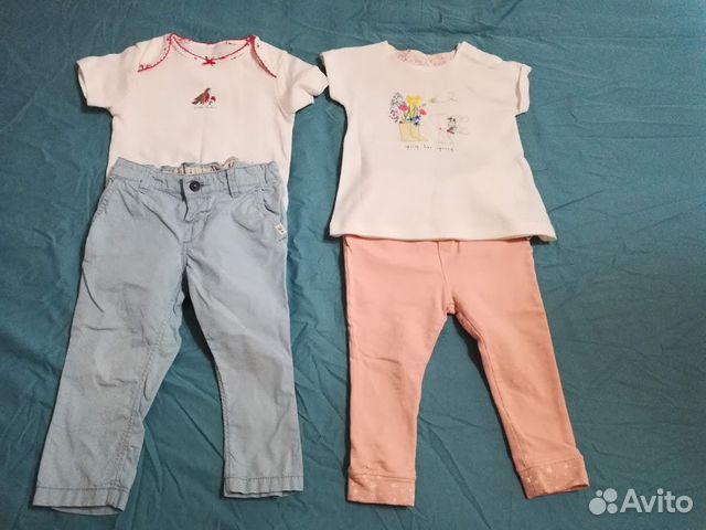 Брюки (H&M, Zara), футболка, боди Mothercare р.86 Брюки (H&M, Zara), футболка, боди Mothercare р.86