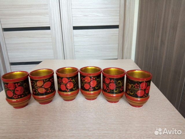 Стаканы деревянные хохлома Стаканы деревянные хохлома