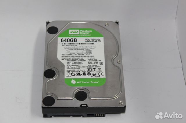 Внутренний жесткий диск 3.5sata WD Gre & Blu 640Gb