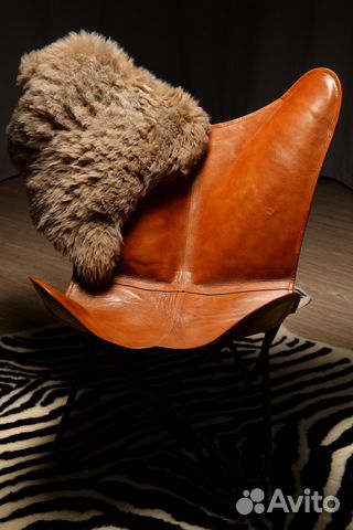 Кожаное кресло. Кресло-бабочка. Butterfly chair