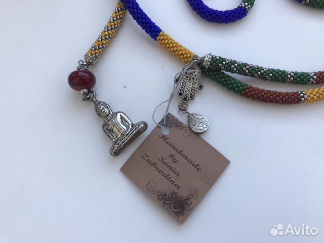 Handmade колье и серьги из бисера и серебра