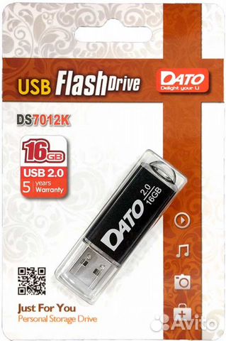 Флешка USB dato DS7012K 16Gb, USB 2.0, черный