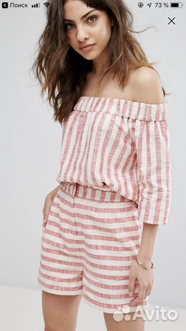 Топ льняной с открытыми плечами Vero Moda Топ льняной с открытыми плечами Vero Moda