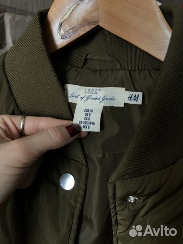 Стеганый бомбер H&M р.S