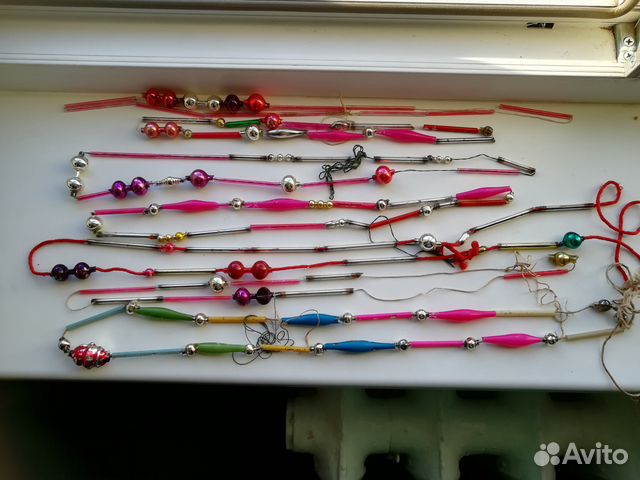 Елочные игрушки из стекляруса СССР