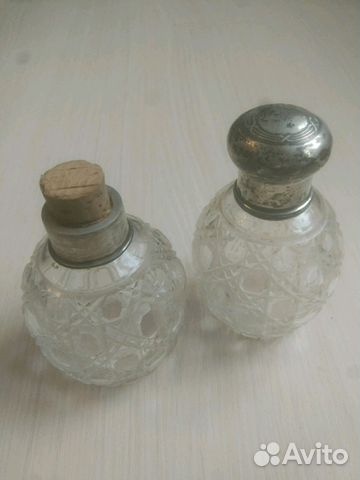 Флаконы для духов и пудры, серебро