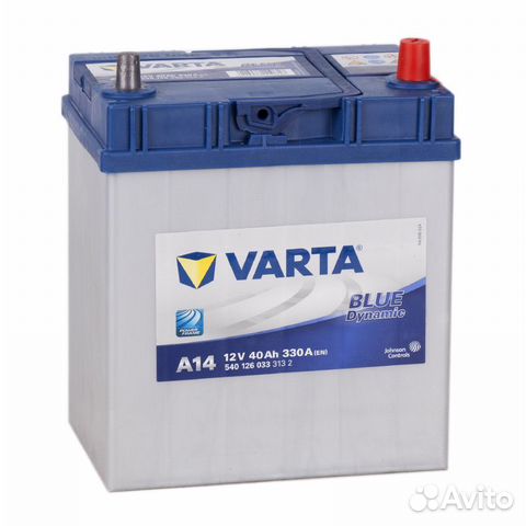 Varta blue dynamic A14 40 А/Ч обратная R+ EN330A
