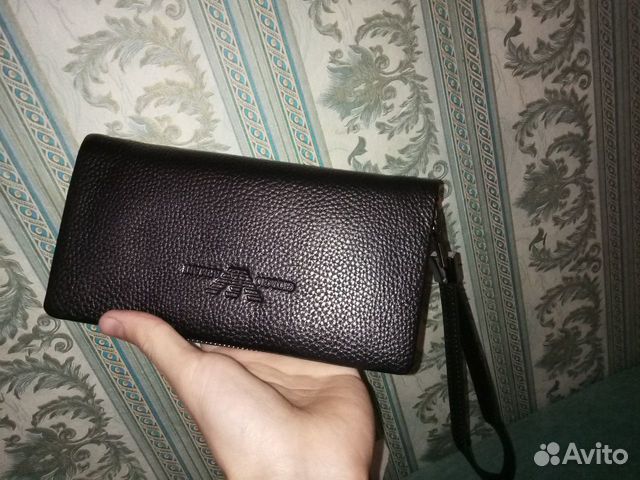 Кожаное портмоне, клатч, кошелек Armani, новый
