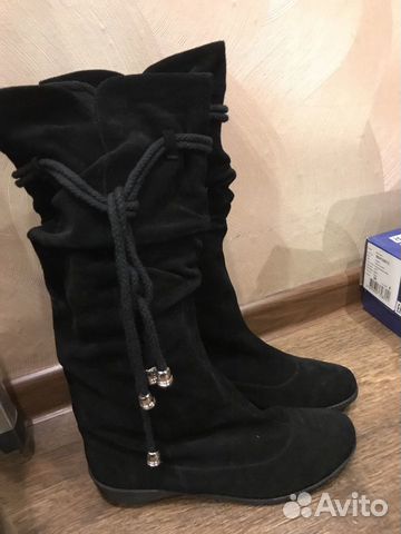 Сапоги женские натуральная замша