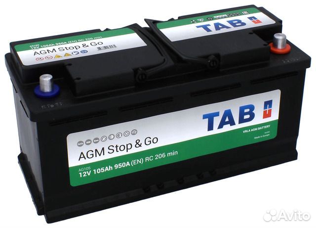 Аккумулятор TAB AGM Start-Stop 105 Ач Аккумулятор TAB AGM Start-Stop 105 Ач