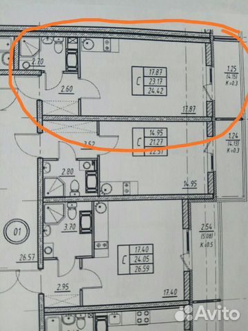Студия, 25 м², 4/19 эт. Студия, 25 м², 4/19 эт.