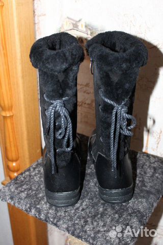 Зимние сапоги капика натуральная кожа и мех