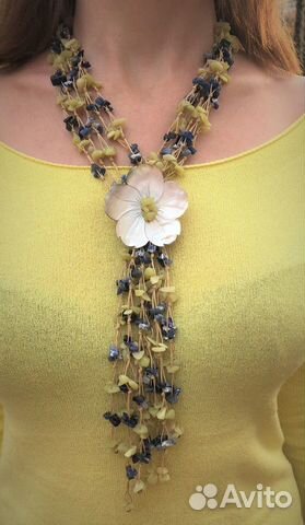 Продаю колье с перламутром и натуральными камнями Продаю колье с перламутром и натуральными камнями