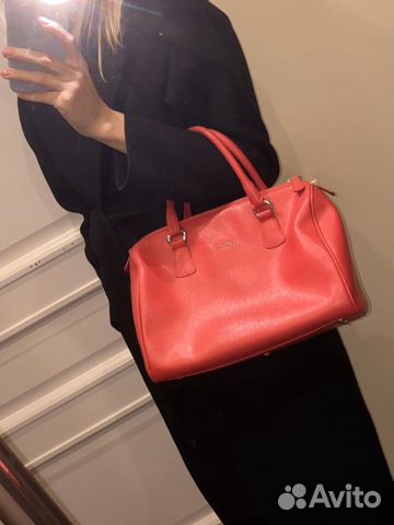 Сумка красная Furla Candy оригинал кожа сафьяно Сумка красная Furla Candy оригинал кожа сафьяно