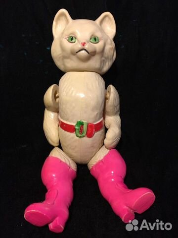 Кот в сапогах, игрушка СССР, целлулоид