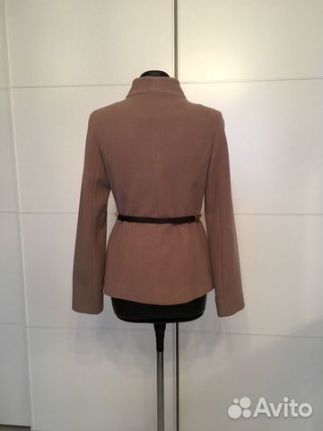 Новое Полупальто кофейного цвета 44 размер