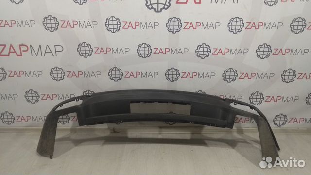 Накладка бампера заднего нижняя под два глушителя
