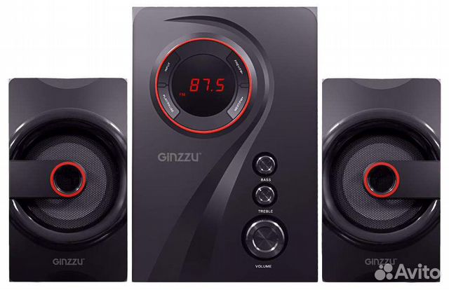 Музыкальная мини система 2.1 Ginzzu с Bluetooth Музыкальная мини система 2.1 Ginzzu с Bluetooth