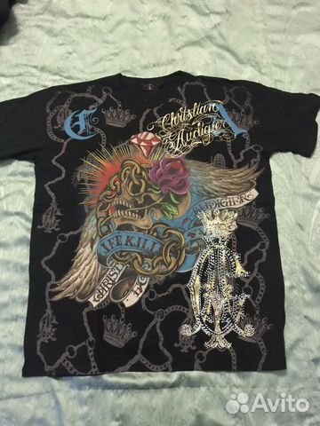 Футболка Christian Audigier, размер L, оригинал Футболка Christian Audigier, размер L, оригинал