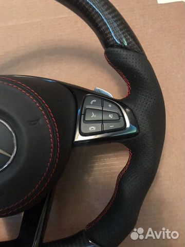 Карбоновый руль с подушкой для Mercedes Benz Карбоновый руль с подушкой для Mercedes Benz