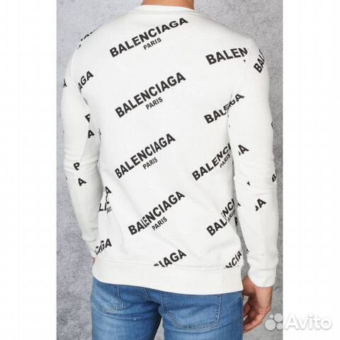 Balenciaga Белый классический свитшот