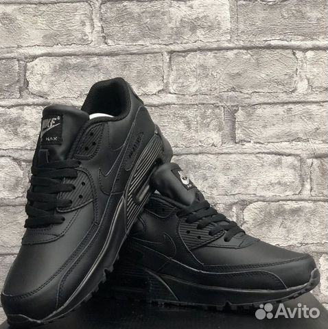 Кроссовки Nike Air Max 90 Black кожа