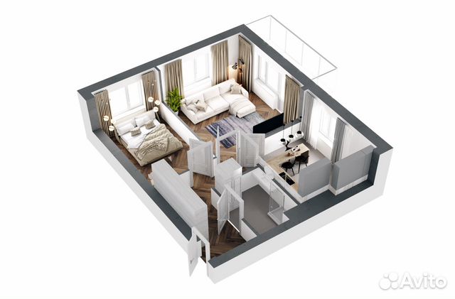 2-к квартира, 55.6 м², 9/24 эт. 2-к квартира, 55.6 м², 9/24 эт.