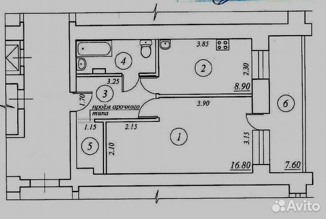 1-к квартира, 41.8 м², 8/9 эт.