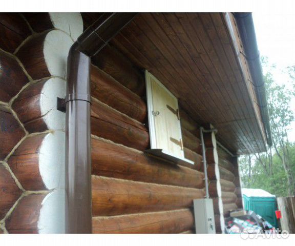 Сруб бани из оц.бревна 6 на 6 м. Зимний лес Сруб бани из оц.бревна 6 на 6 м. Зимний лес