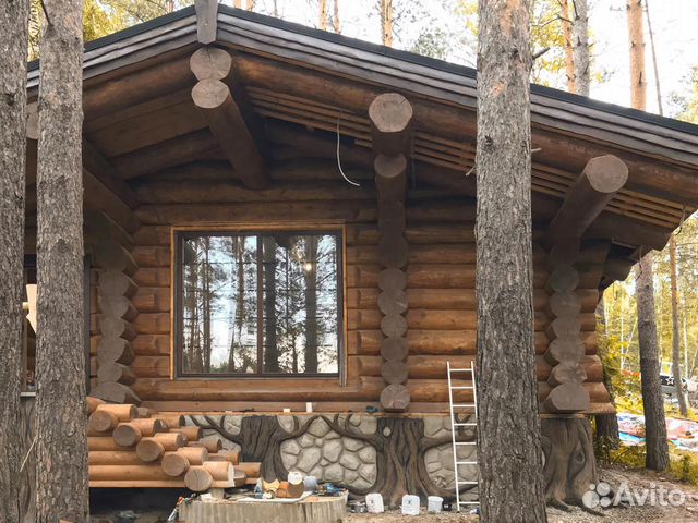 Сруб бани в диком стиле.46 м2. Дикий сруб. Сборка Сруб бани в диком стиле.46 м2. Дикий сруб. Сборка
