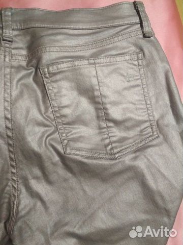 Джинсы Rag& bone скинни с покрытием металлик