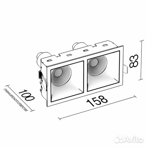 Светильник встроенный в потолок Kit 2 Светильник встроенный в потолок Kit 2