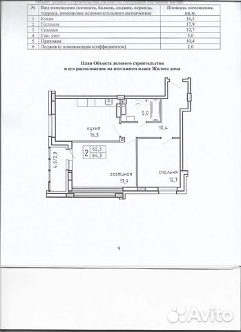2-к квартира, 64 м², 14/23 эт.