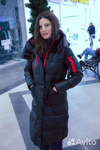 Пуховик удлиненный зимний