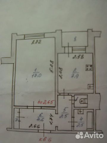 1-к квартира, 36.5 м², 2/2 эт.