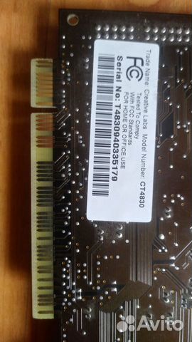 Звуковая карта Sound blaster Live CT4830 Звуковая карта Sound blaster Live CT4830