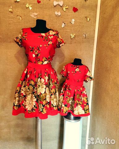 Family look одинаковые Платья для мамы и дочки Family look одинаковые Платья для мамы и дочки