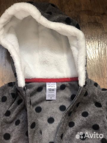 Флисовый комбинезон Carter’s, новый, 12m Флисовый комбинезон Carter’s, новый, 12m