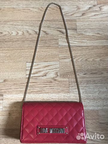 Сумка клатч Love Moschino оригинал красная