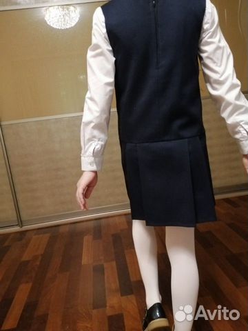 Школьный Сарафан синий 122-128 Школьный Сарафан синий 122-128