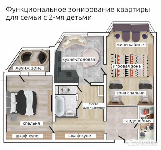 2-к квартира, 90.9 м², 25/25 эт. 2-к квартира, 90.9 м², 25/25 эт.