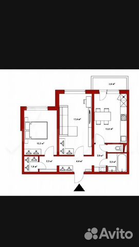2-к квартира, 59.7 м², 5/16 эт. 2-к квартира, 59.7 м², 5/16 эт.