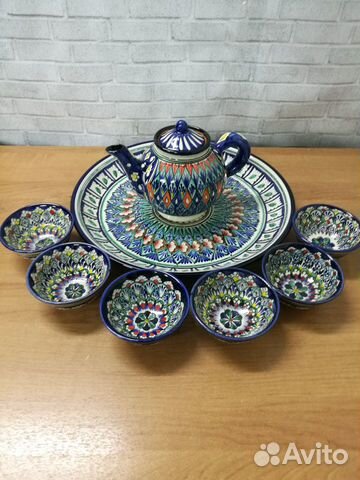 Риштанская керамика (комплект посуды)