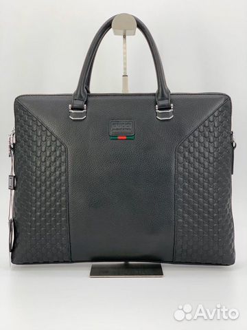 Новая мужская кожаная сумка портфель Gucci