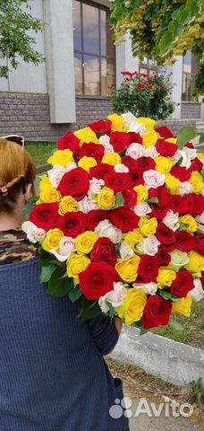 101 роза 60см. Доставка. От 1 штуки