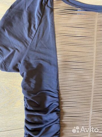 Кофта/топ с кожаным декором Elisabetta Franchi, ор Кофта/топ с кожаным декором Elisabetta Franchi, ор