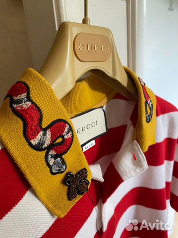 Поло gucci Cotton with Kingsnake embroidery 2017 Поло gucci Cotton with Kingsnake embroidery 2017