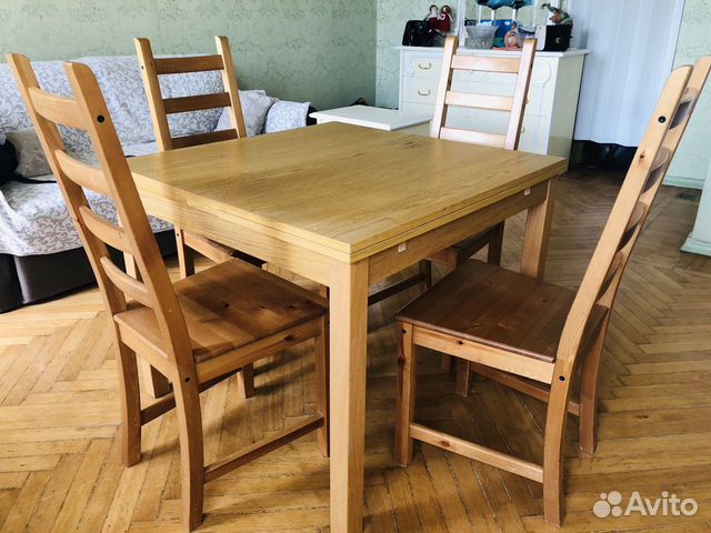Стол и 4 стула IKEA Стол и 4 стула IKEA